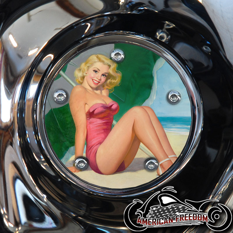 Custom Timing Cover - Pin Up Beach - Click Image to Close